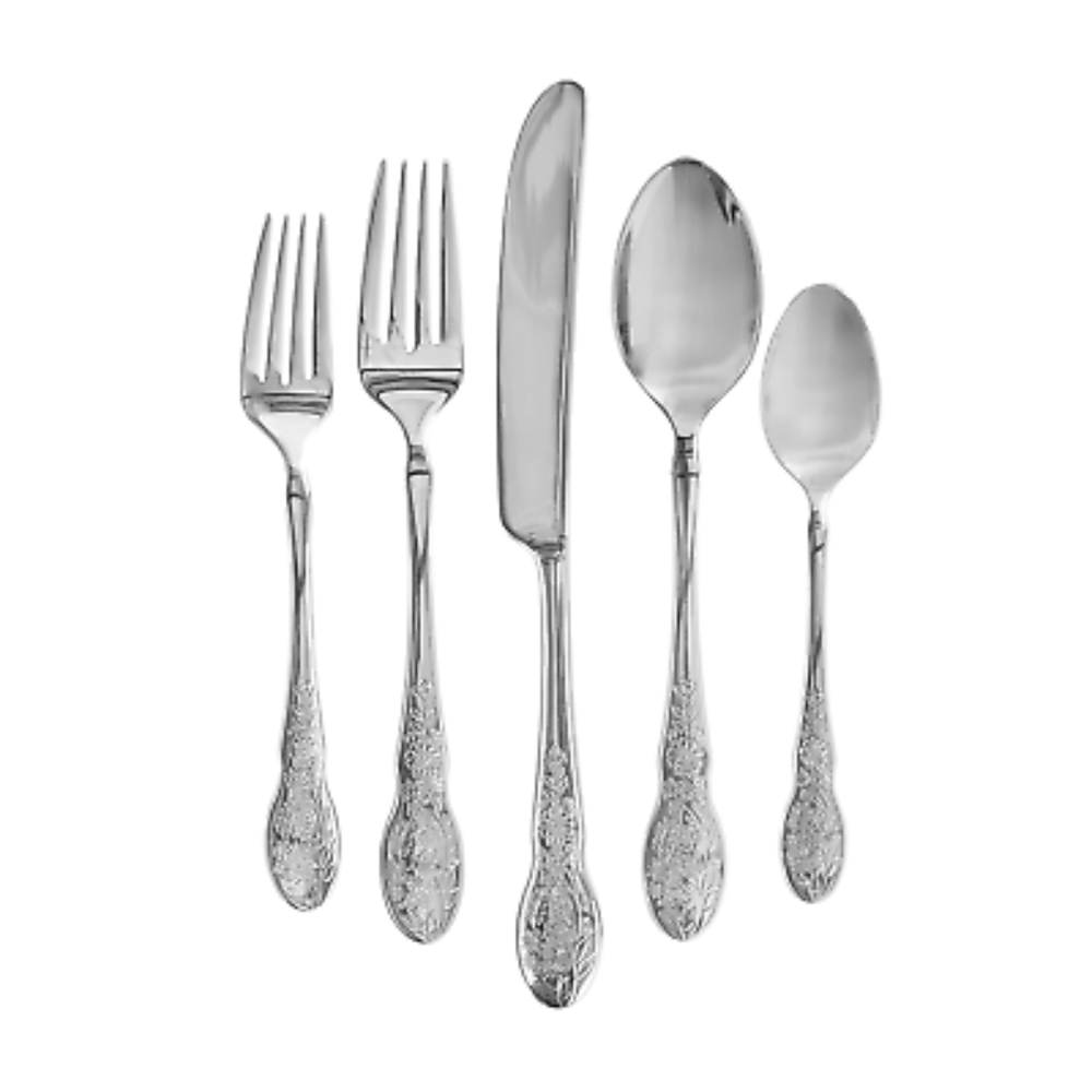 🌺 New Pioneer Woman Mazie Flatware Set, 20 Piece Set - Picture 6 of 9